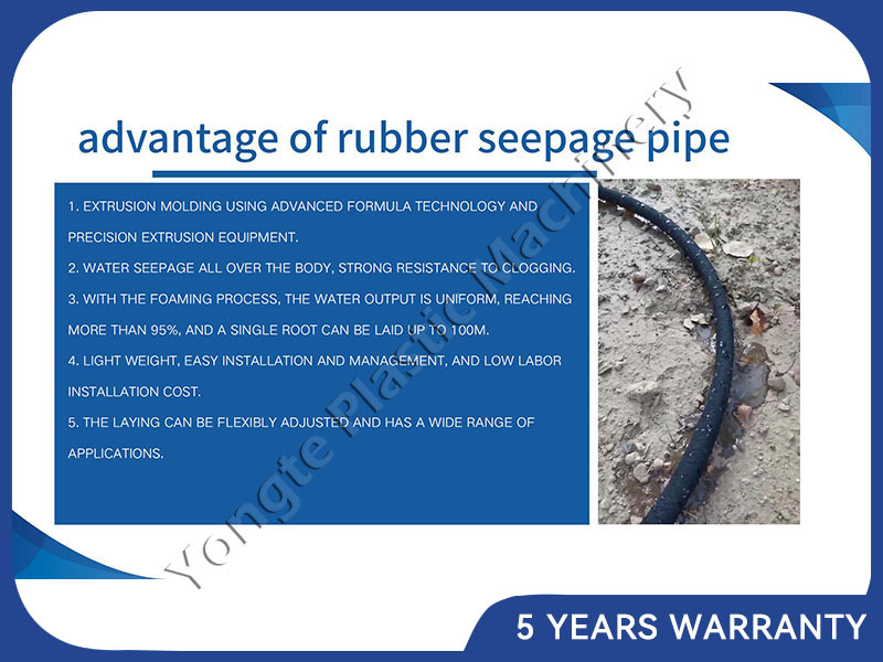 Rubber seepage hose making machine
