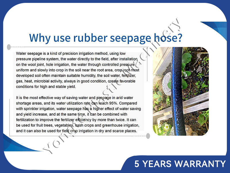 Rubber seepage hose making machine