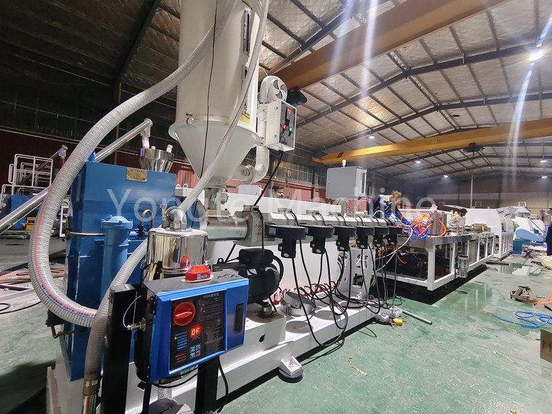 Plastic lumber extrusion machine installed successfully in indian customer site