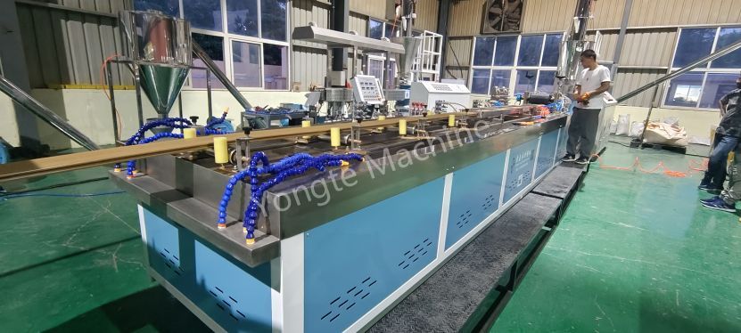 One step WPC embossed decking production line