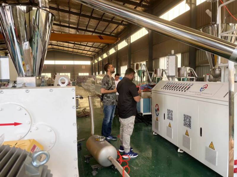 Sure successfully commissioning PE profile equipment with high customer satisfaction ！！！！