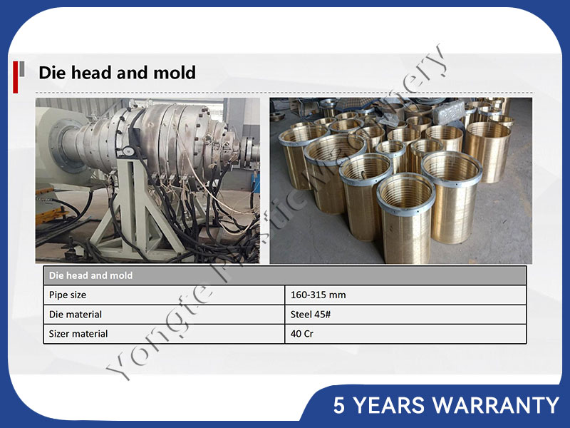 160-315mm PVC pipe equipment