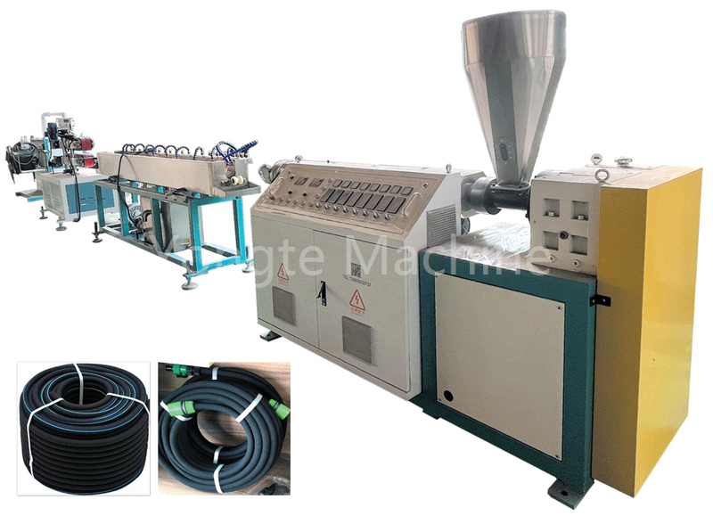 Rubber irrigation hose making machine using recycled rubber tire wastage